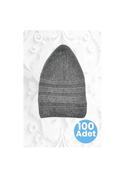 Tezzgelsin 100'lü Kadife Takke Kaliteli Namaz Takkesi Gri
