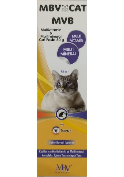 MBV CAT Mvb - Kediler İçin Multivitamin ve Multimineral Paste 50 Gr