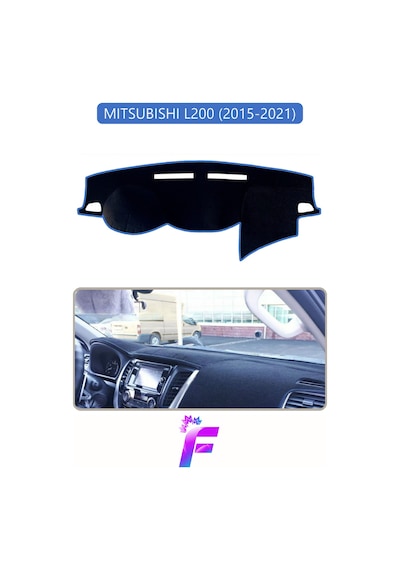 Mıtsubıshı L200 2015-2021 Araca Özel Torpido Örtüsü Kolay Montaj Güneşten Korur Koruma H41