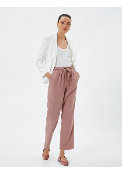 Koton Beli Bağcıklı Pantolon Düz Paça Cepli Rahat Kesim Modal Karışımlı Rose 4wak40139pw 4WAK40139PWRSM Pembe Koton Beli Bağcıklı Pantolon Düz Paça Cepli Rahat Kesim Modal Karışımlı Rose 4wak40139pw 4WAK40139PWRSM Pembe
