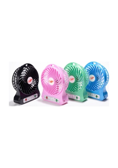 3 Kademeli Şarjlı Masa Üstü Usb Mini Taşınabilir Vantilatör Fan Beyaz Karışık