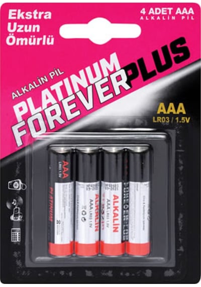 Forever Plus Platınum Alkalın İnce Pil 4'lü