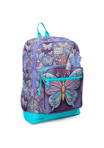 Kids Pastel Renkli Kelebek Desenli Desenli 3 Lü Okul Çanta Seti Set0133206 Çok Renkli
