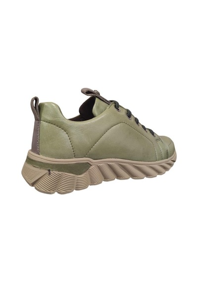 Mammamia 24k-3585 Kauçuk Taban Kadın Deri Ayakkabı Olive