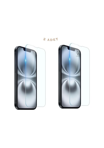 Apple Uyumlu   iPhone 16e İle Ekran Koruyucu Şeffaf Temperli Kırılmaz Cam Ekran Koruyucu 2 Adet