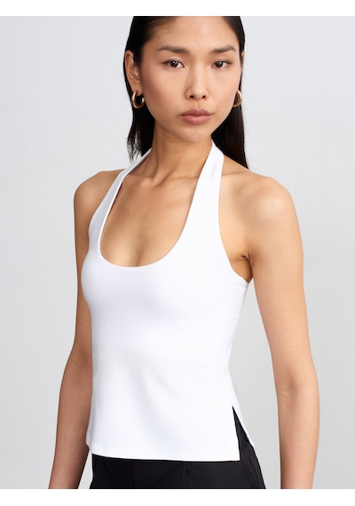 Dilvin 32726 Halter Yaka Top-beyaz