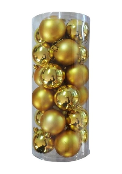 24 Adet 5 Cm Gold Renk Yılbaşı Çam Ağacı Süsleme Cici Topu Diğer