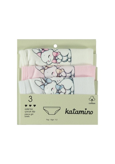 Artı Çorap Tavisan 3'lü Kız Slip Set - Standart