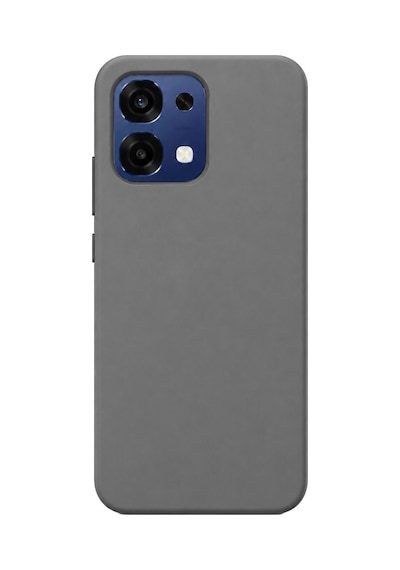 Oppo A6 Pro 5g Uyumlu İçi Kadife Kaplamalı Silikon Kılıf Airline Serisi Gri