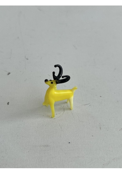 El Yapımı Mini Murano Cam Geyik Biblo A143-01