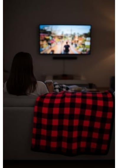 Tv Battaniyesi Kırmızı Genel