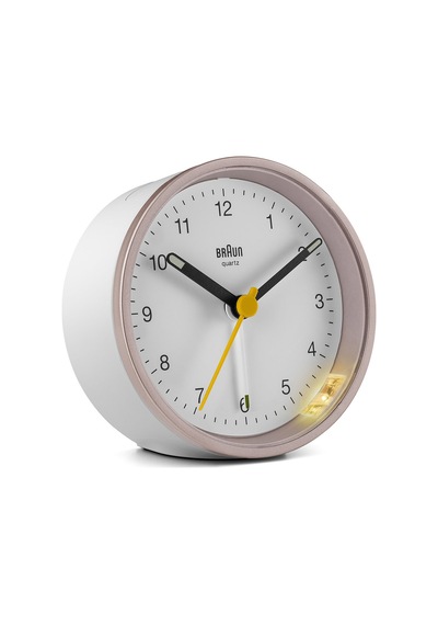 Braun Bc12pw Pembe-beyaz Klasik Analog Alarmlı Masa Saati Brn.bc12pw