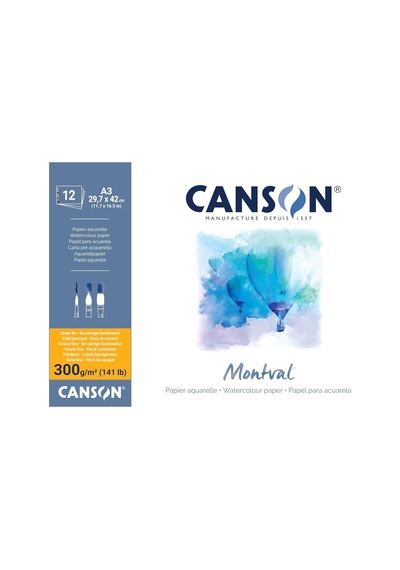 Canson Pad Canmontv 12s A3 300g Suluboya Blokları