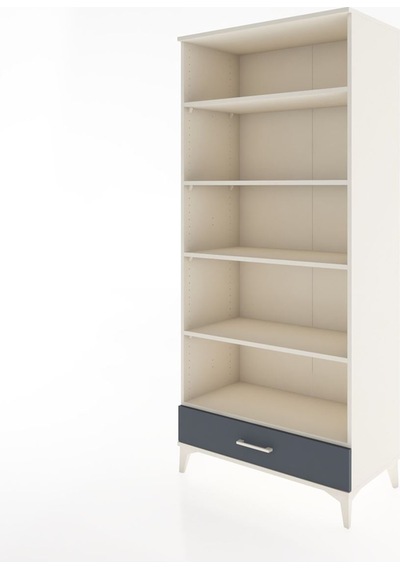 Hyperion Dolap 5 Raflı Tek Çekmeceli 88x44x195 Aytaşı-antrasit Aytaşı