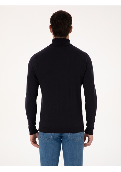 Cacharel Lacivert Slim Fit Pamuk Karışımlı Balıkçı Yaka Basic Triko Kazak Cacharel Lacivert Slim Fit Pamuk Karışımlı Balıkçı Yaka Basic Triko Kazak