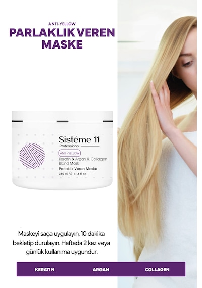 Sisteme 11 Parlaklık Veren Saç Bakım Maskesi 350 Ml