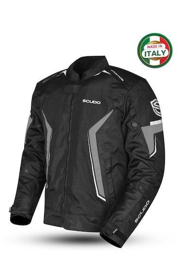 Scudo Roma 4 Mevsim Erkek Motosiklet Ceketi Siyah/gri