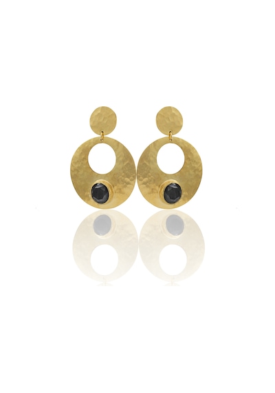 Kadir Jewellery 22 Ayar Altın Kaplama Vintage Küpe -el İşçiliği Ve Hipoalerjenik Küpe Siyah 96410921