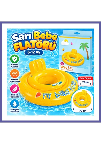 Bezos Sarı Bebe Flatörü 70 Cm. 6-12ay Nıda