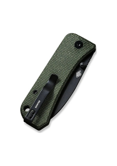 We Knife Banter Green Micarta Handle Black Stonewashed S35vn Blade Kamp Çakı Yeşil