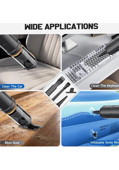 Araç Süpürgesi Şarjlı 120w 20.000pa Göstergeli Yeni Nesil Metal Filtre Extra Vakum Ve Üfleme Krgltgsgjw5otntsu8t