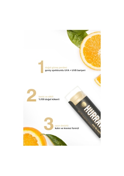 Hurraw Sun Lip Balm Güneş Koruyuculu Spf15 4.8g