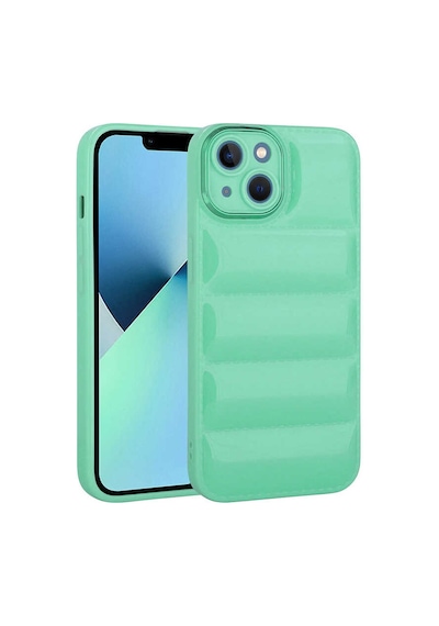 Zore İphone 14 Plus Uyumlu Kamera Korumalı Parlak Aihttg'li Ogaa Galya Kılıf-su Yeşil