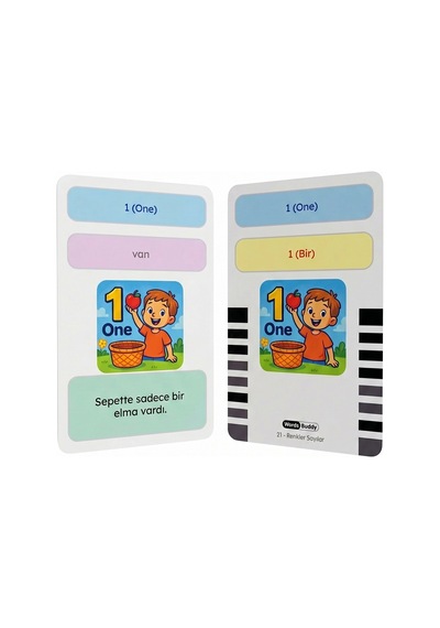 Bigibuddy Wordsbuddy Çocuklar İçin Türkçe İngilizce Temel Öğrenim Paketi 90 Kart 3'lü Set Cihaz Hariç