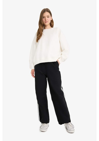 Defacto Coool Oversize Fit Bisiklet Yaka Kalın Sweatshirt A4177AX23WNWT32 Beyaz