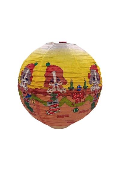Japon Feneri - Şirin Köpek Desenli Asma Süs Avize - 40 Cm Diğer