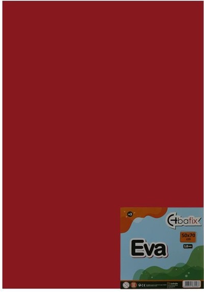 Bafix Eva Düz Renk 2.0 Mm 50 X 70 Kırmızı 10 Lu Paket