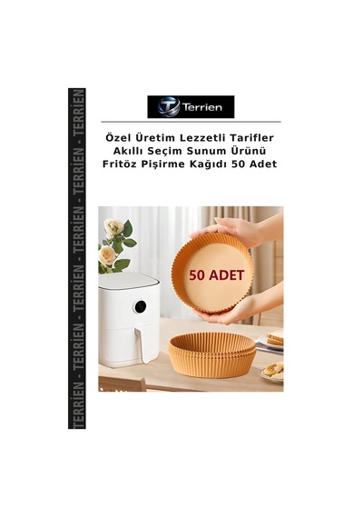 Özel Üretim Lezzetli Tarifler Akıllı Seçim Sunum Ürünü Fritöz Pişirme Kağıdı 50 Adet Belirtilmemiş
