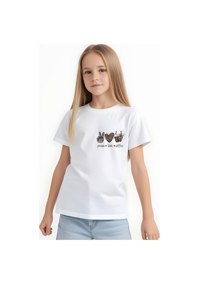 Fyk Kids Kız Çocuk 3'lü - Wild-love-coffee Baskılı Tişört Çok Renkli