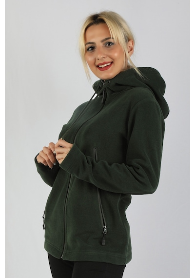 Kadın Kapüşonlu Yeşil Sweatshirt Yeşil