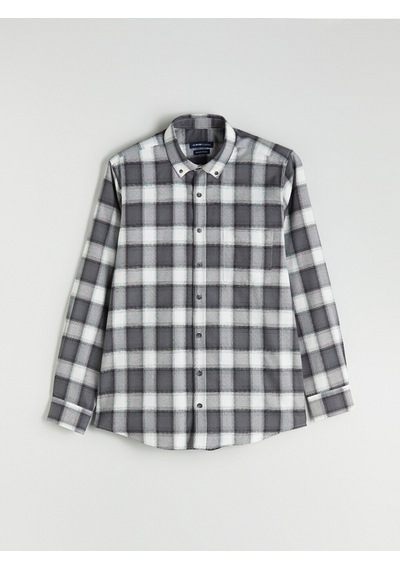 Lcwaıkıkı Classic Siyah Regular Fit Uzun Kollu Ekose Erkek Gömlek