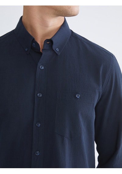 Lcwaıkıkı Classic Lacivert Regular Fit Uzun Kollu Erkek Gömlek