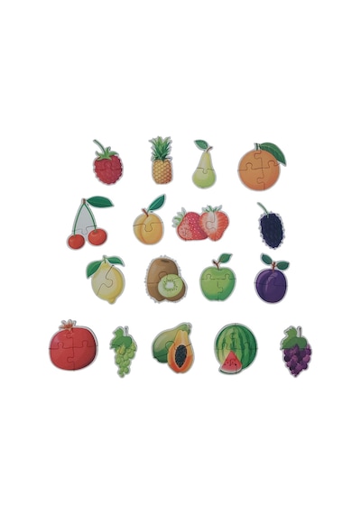 Meyveler Fruits / 17 Adet Puzzle Yapboz Puzzle / 42 Parça