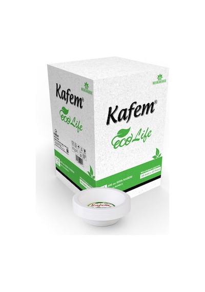 Kafem Ekolojik 400 cc Gıda Kasesi 25 Li x 40 Paket (Koli)