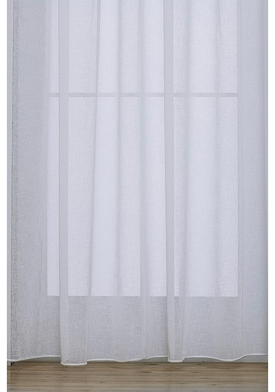 Gauze Fabric Design Keten Plus Tül Perde Optik Beyaz, 200 X 260 Diğer