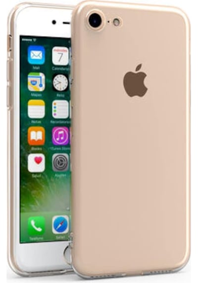 Bzontech Apple Uyumlu iPhone 7 8 Şeffaf Silikon Kamera Korumalı 3D Tıpalı Kılıf