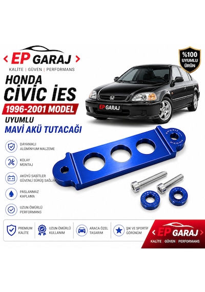 Honda Civic İes 1996-2001 Model Uyumlu Mavi Renkli Akü Tutacağı 0