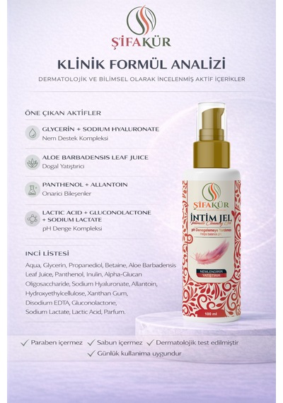 Şifakür İntim Temizleme Jeli 100 ML