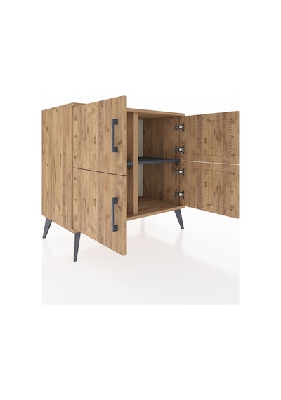 Hyperion Şifonyer 2 Raflı 4 Kapaklı 88x44x80 Çam-çam/antrasit Çam/antrasit Hyperion Şifonyer 2 Raflı 4 Kapaklı 88x44x80 Çam-çam/antrasit Çam/antrasit