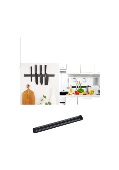 Mıknatıslı Paslanmaz Duvar Bıçak Askısı Standı 55 Cm Aparat Metal Gri Diğer