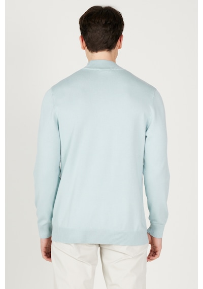 AC&Co / Altınyıldız Classics Erkek Su Yeşili Standart Fit Normal Kesim Yarım Balıkçı Yaka Triko Kazak Su Yeşili AC&Co / Altınyıldız Classics Erkek Su Yeşili Standart Fit Normal Kesim Yarım Balıkçı Yaka Triko Kazak Su Yeşili