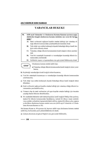 Hakimlik Milletlerarası Kamu Hukuku Ve Özel Hukuk Soru Bankası 22. Baskı Monopol Yayınları