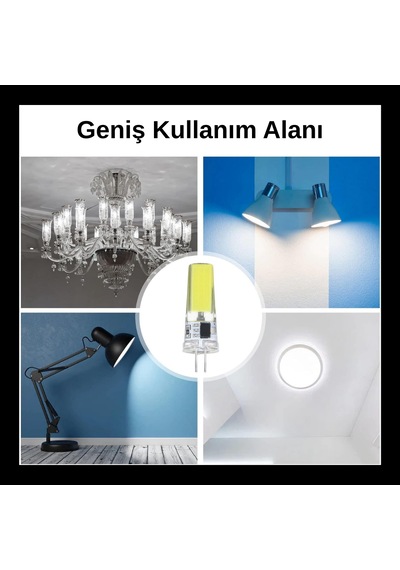 G4 Cob Led Ampul 6500k Soğuk Beyaz Silikon Kapsül Led Aydınlatma 1