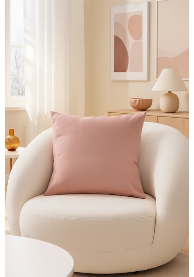 Düz Duck Kırlent Kılıfı Pembe 40x40 Pembe