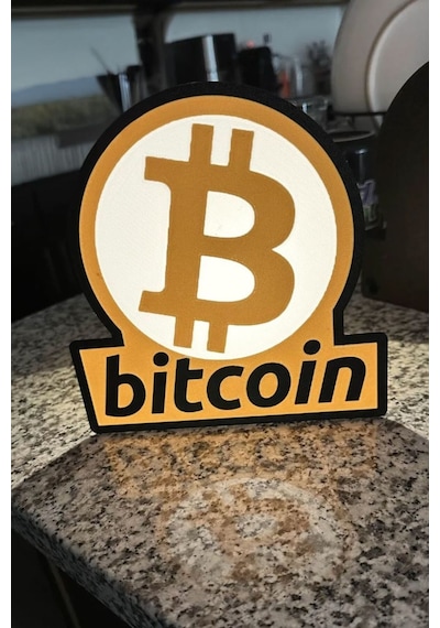 Bitcoin Tasarımlı Dekoratif Aydınlatma Çok Renkli
