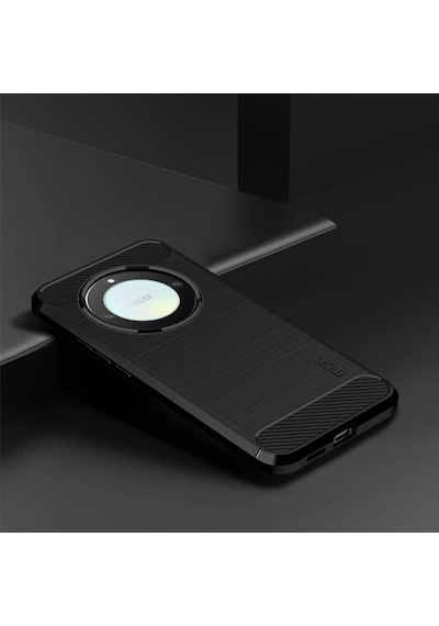 Honor X9A 5G Brushed Carbon Fiber Silikon KılıHonf - Siyah AL3332